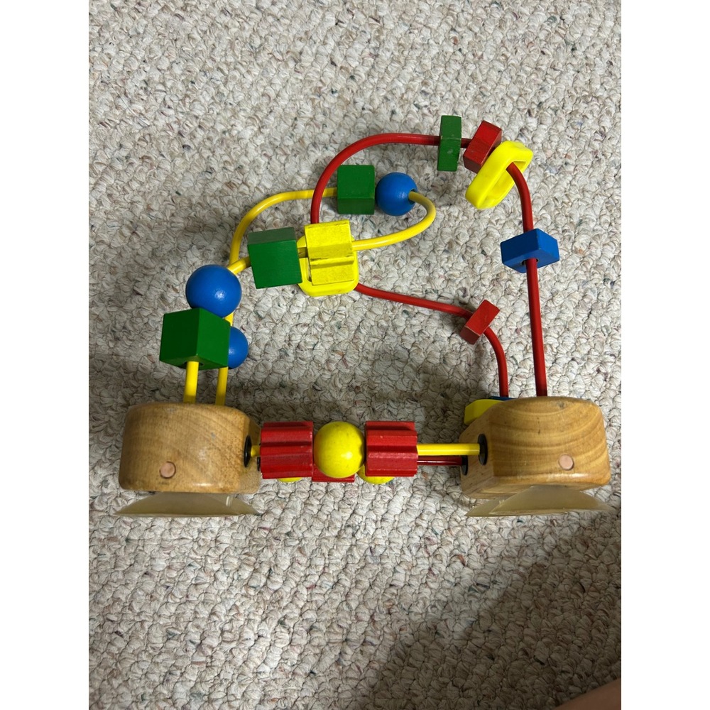 Melissa & Doug Bead Maze Puzzle‎ Toy Toddler Baby Wood Colorful Activity - Picture 3 of 5